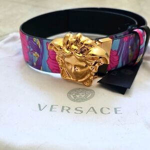 Versace Gold Medusa Buckle Belt